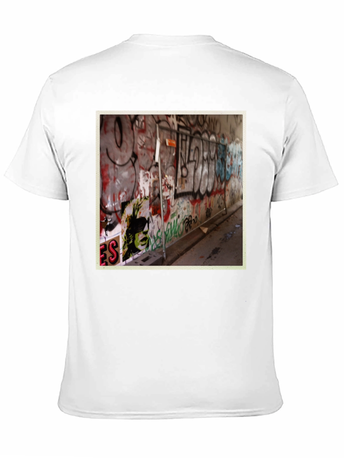 Graffiti Art Print Black T-Shirt