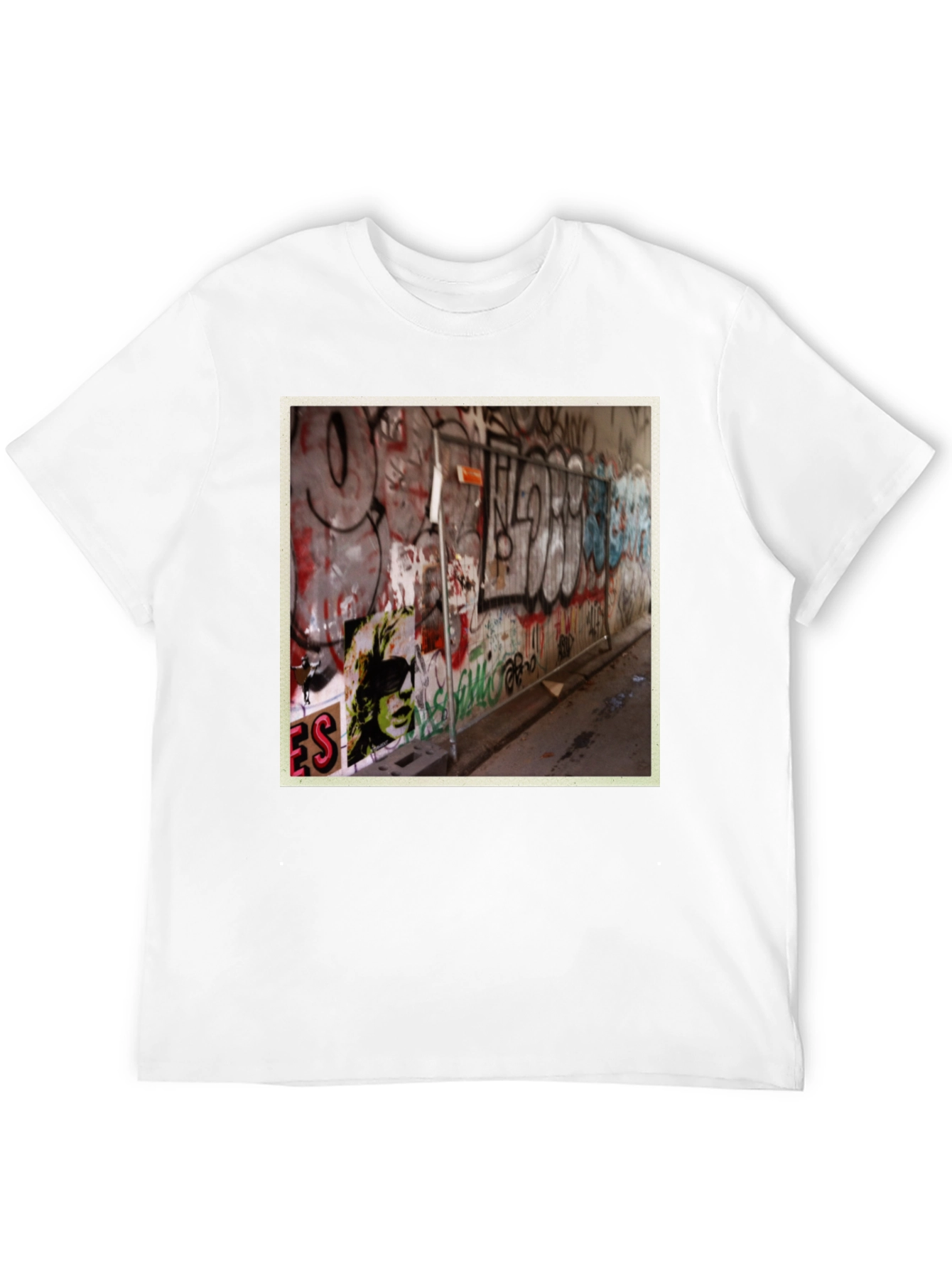 Graffiti Art Print Black T-Shirt