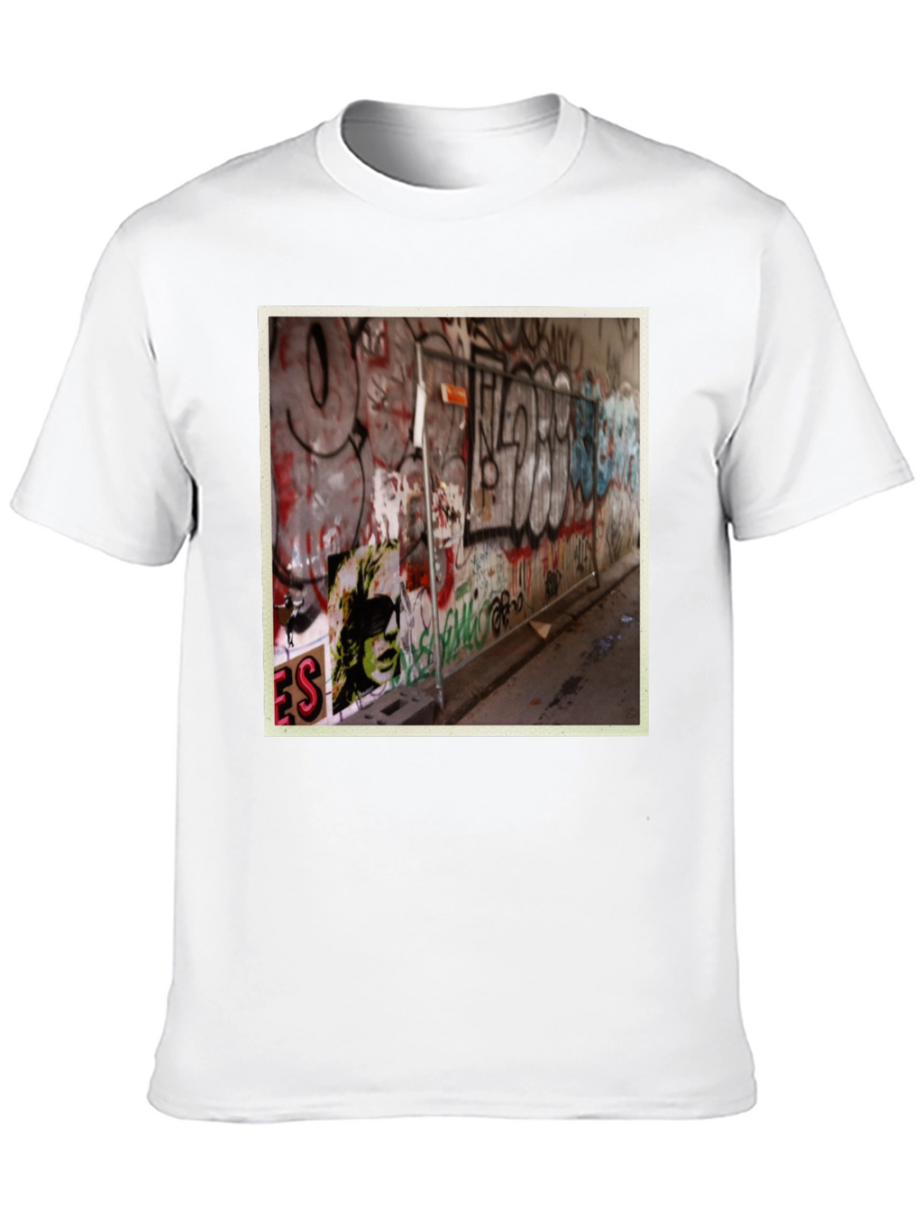 Graffiti Art Print Black T-Shirt