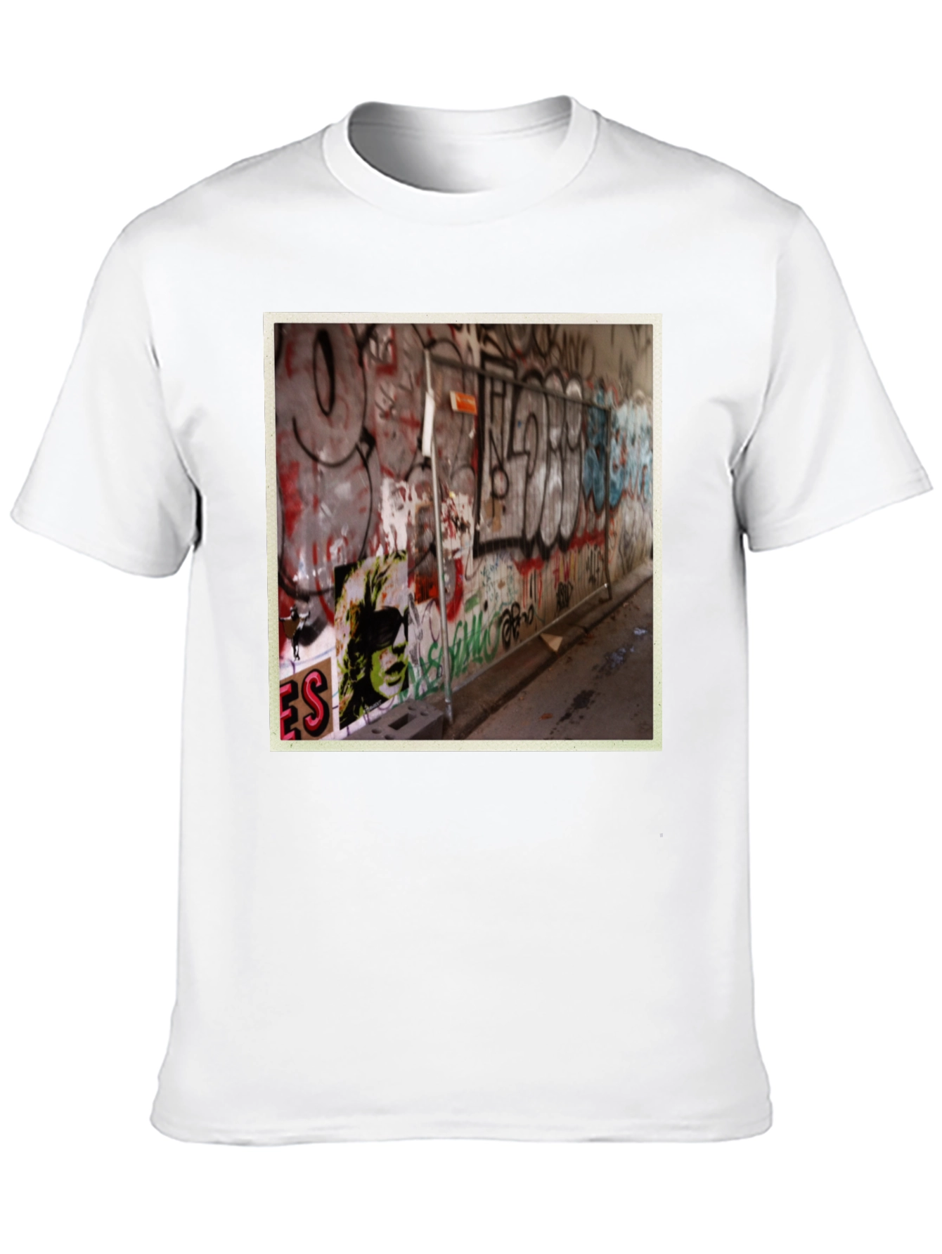 Graffiti Art Print Black T-Shirt