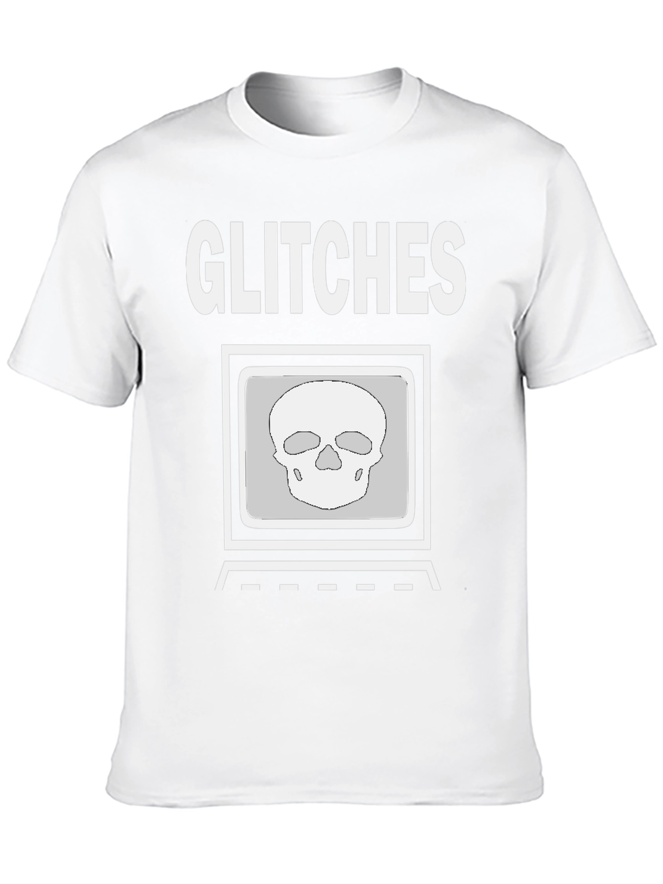 Glitch Skull Graphic Tee - Modern Streetwear Shirt