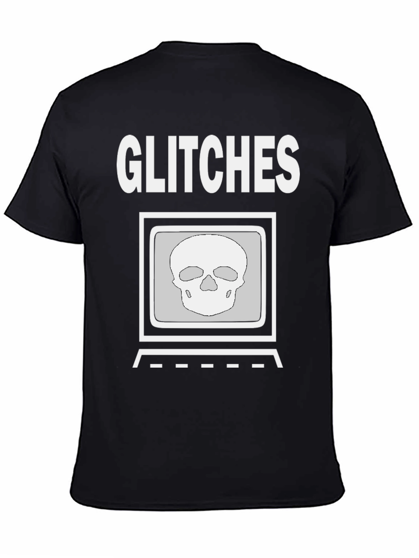 Glitch Skull Graphic Tee - Modern Streetwear Shirt