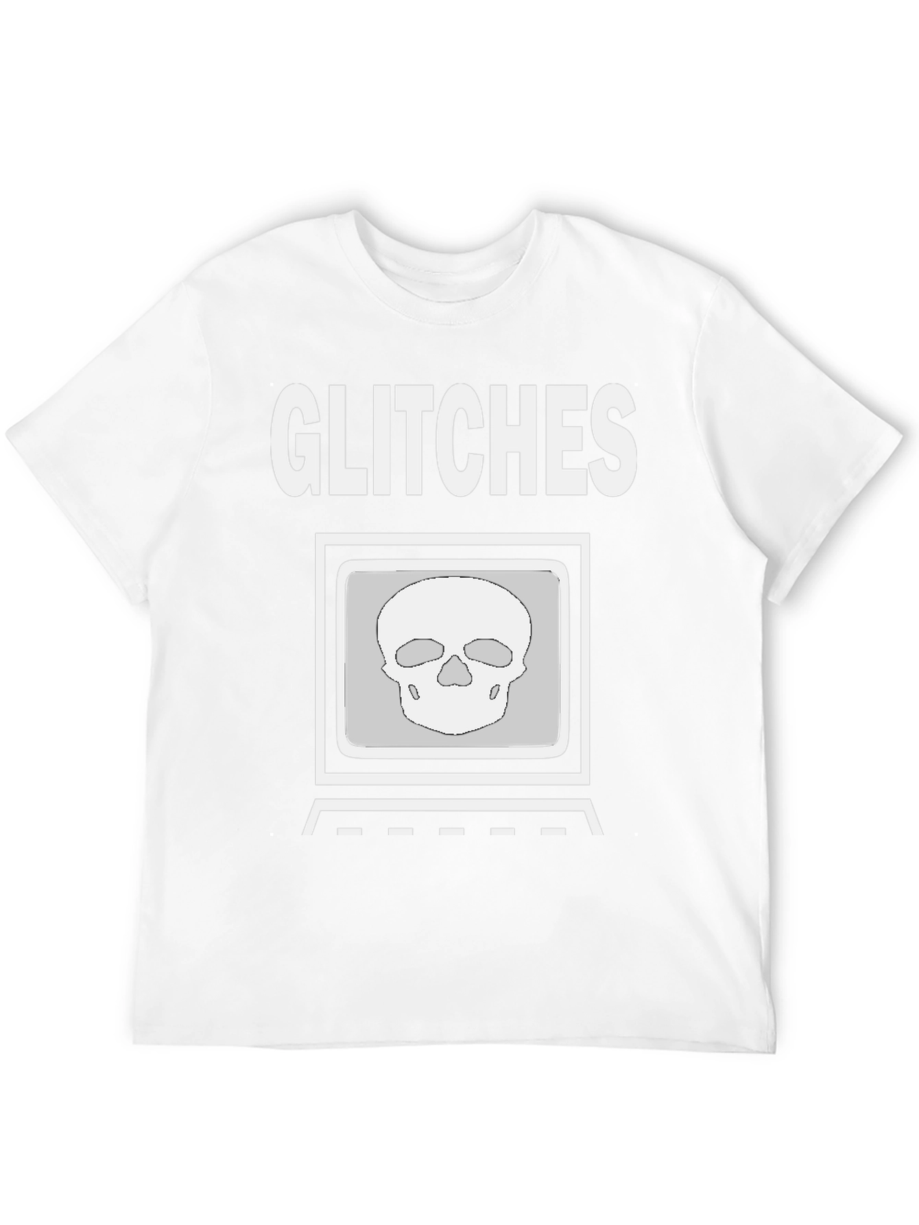 Glitch Skull Graphic Tee - Modern Streetwear Shirt