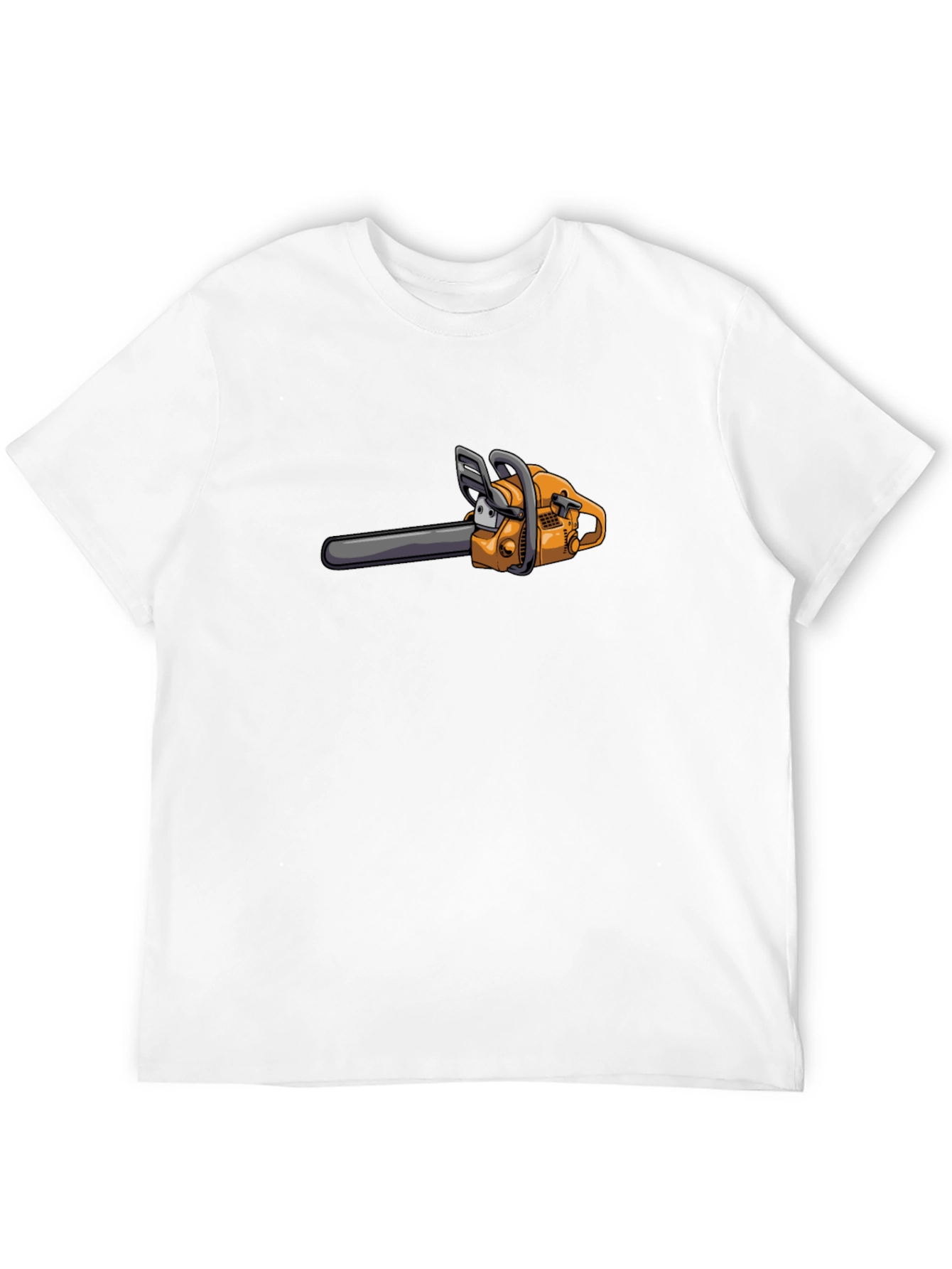 Cartoon Chainsaw Graphic T-Shirt