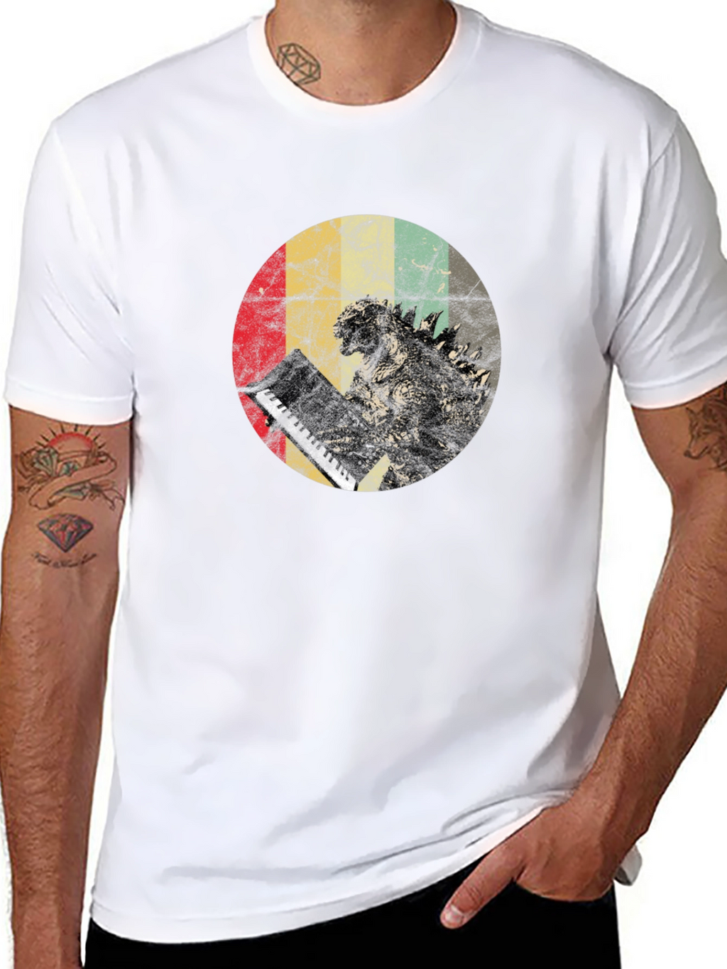 Godzilla Keyboardist Graphic Tee