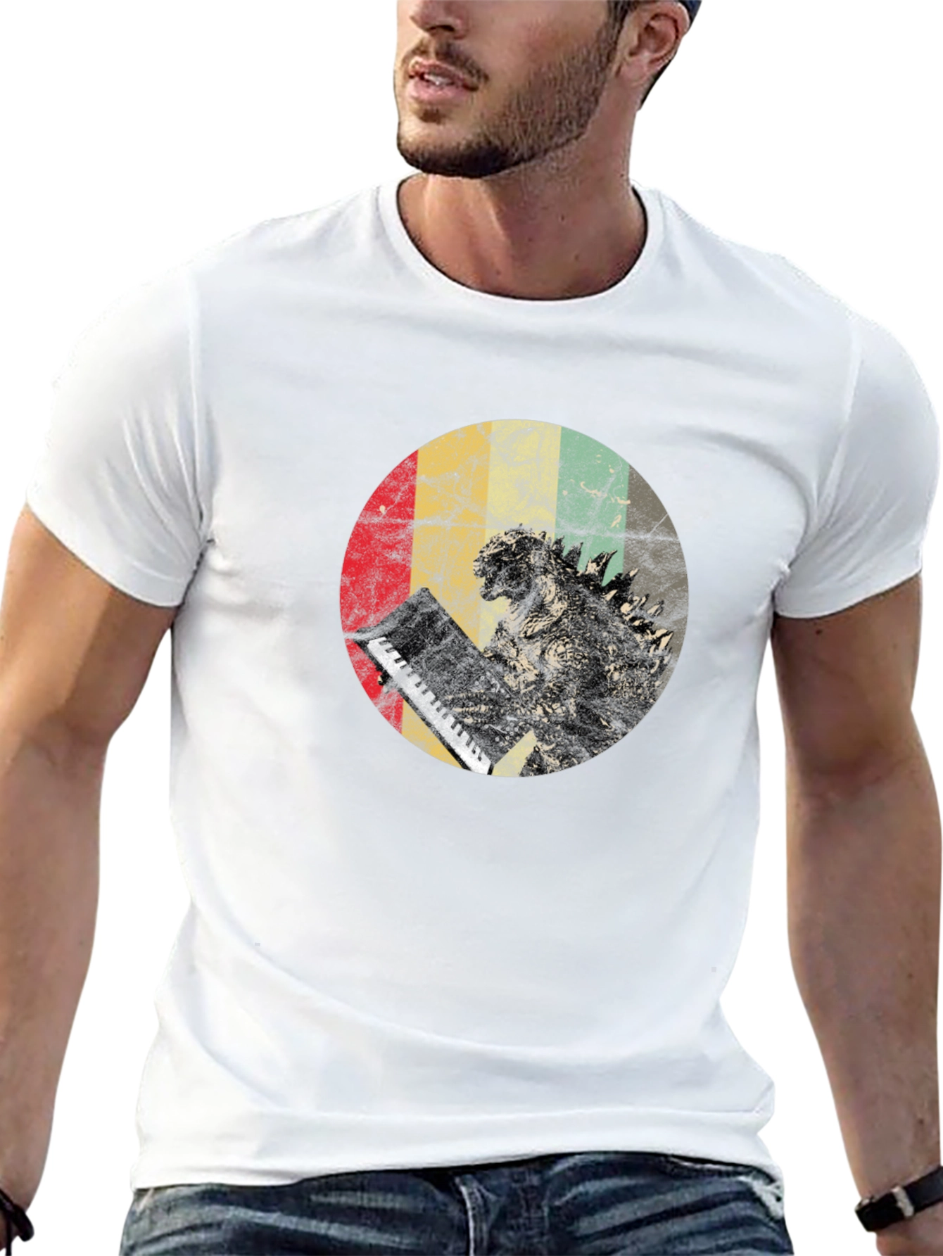 Godzilla Keyboardist Graphic Tee