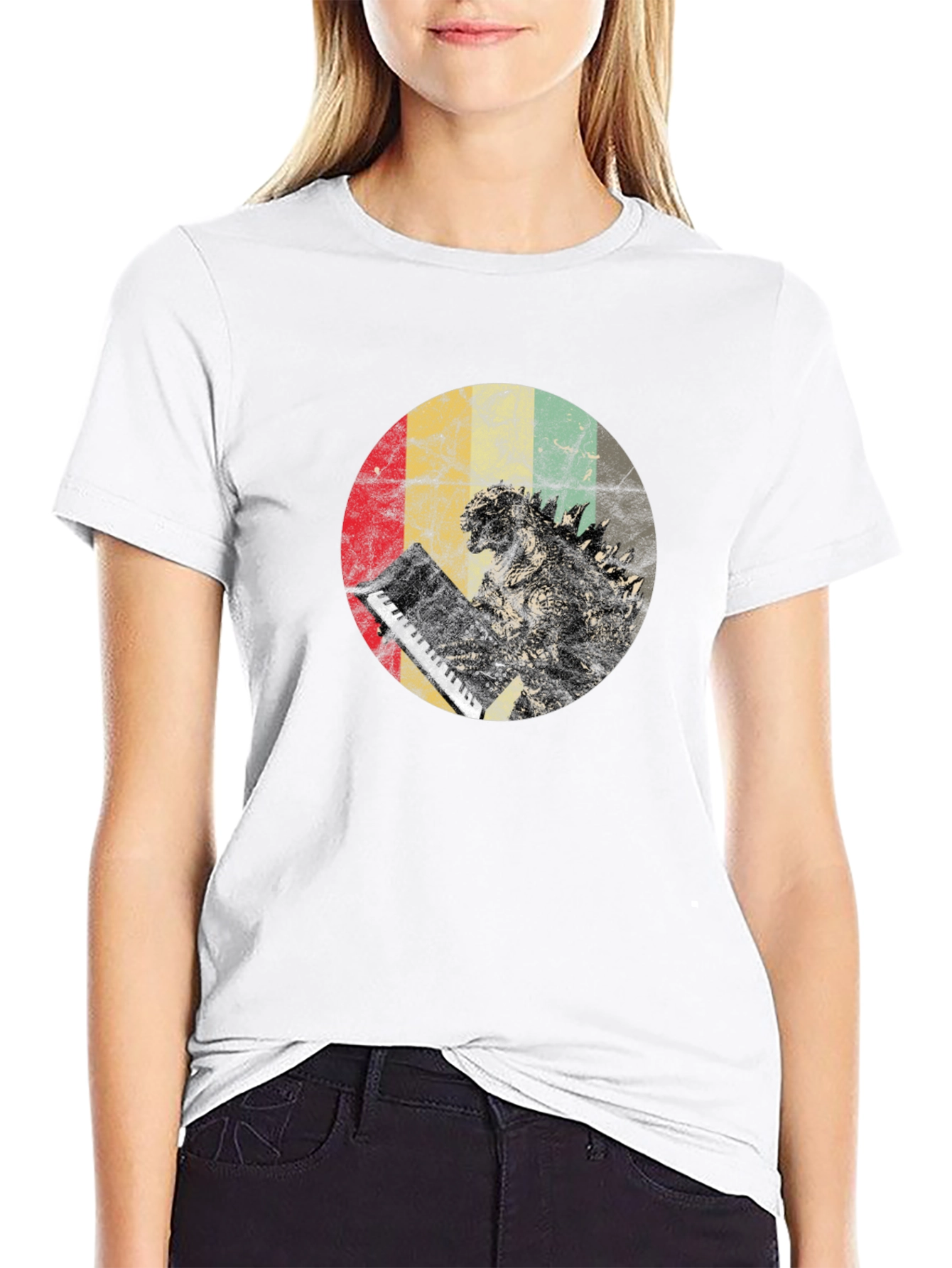 Godzilla Keyboardist Graphic Tee