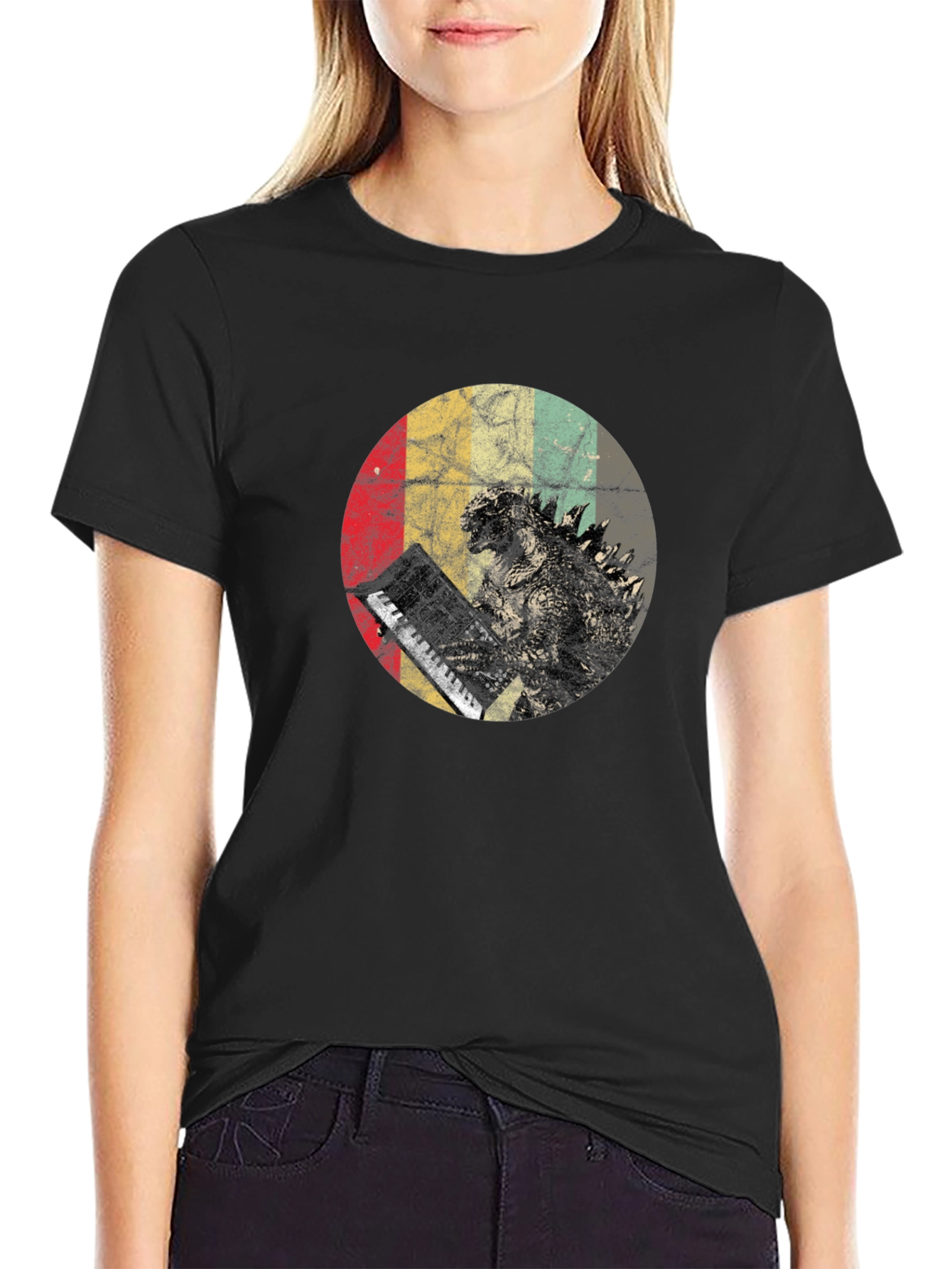 Godzilla Keyboardist Graphic Tee