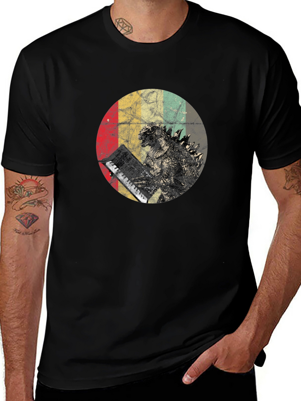 Godzilla Keyboardist Graphic Tee
