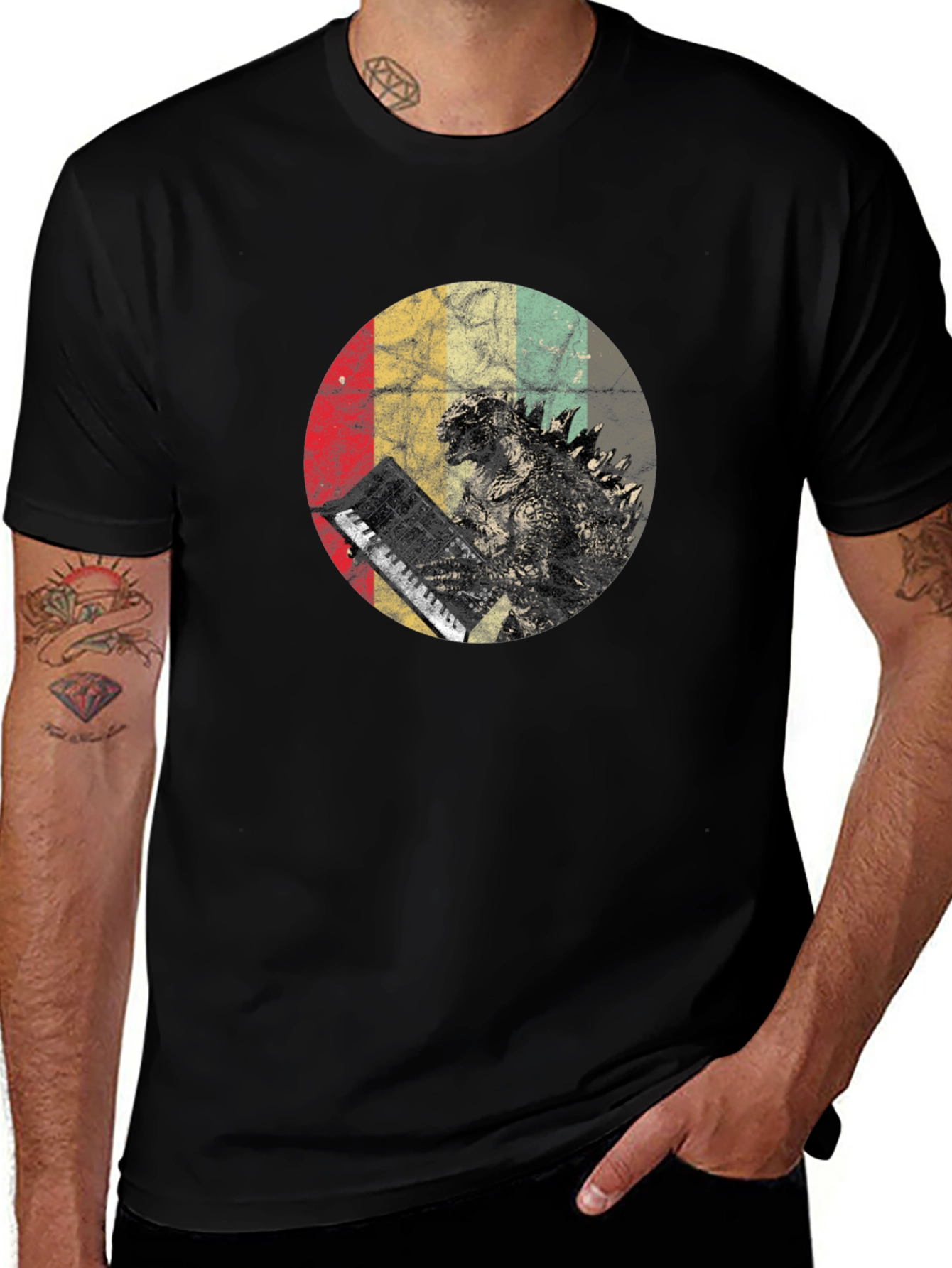 Godzilla Keyboardist Graphic Tee
