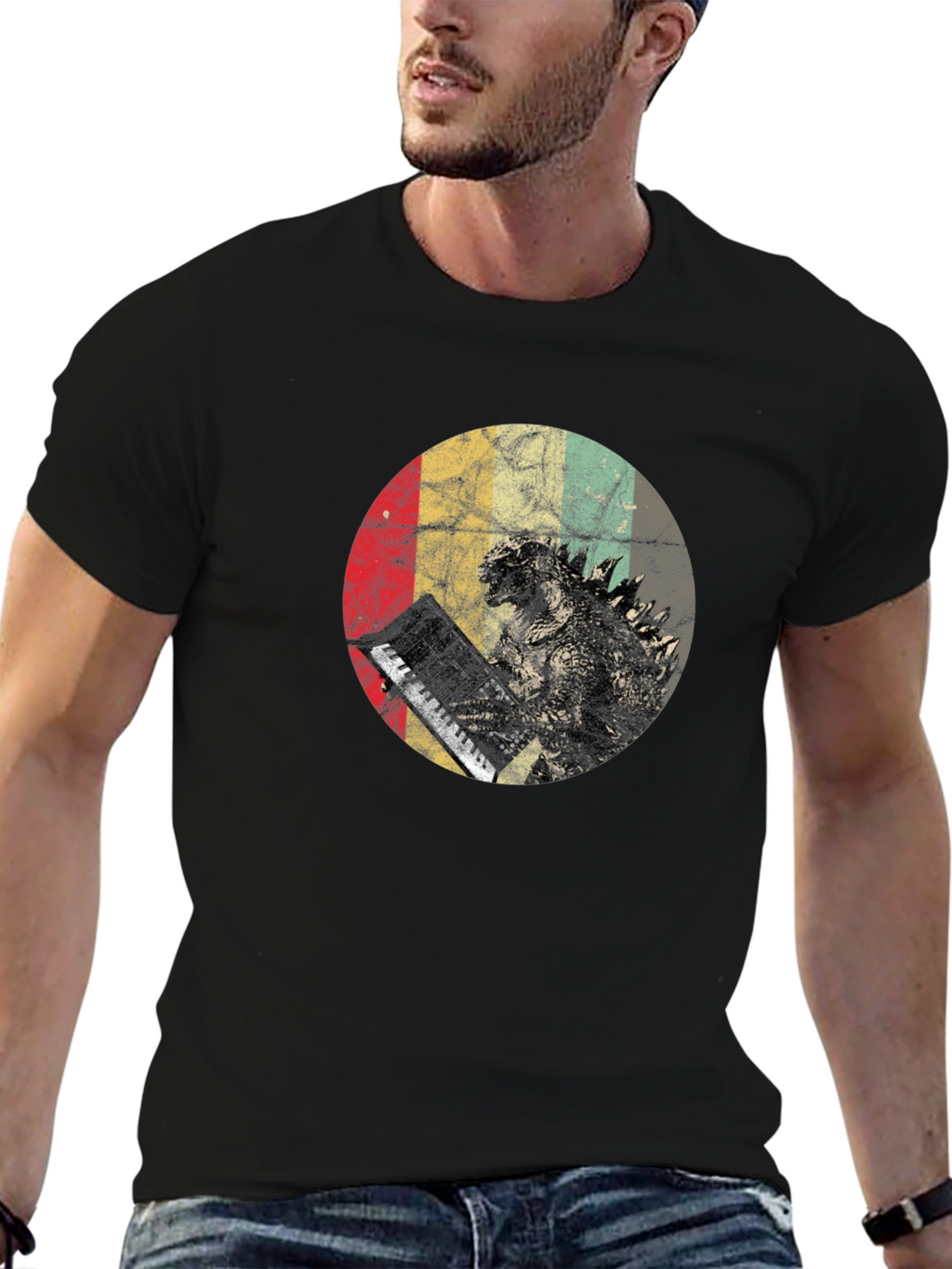 Godzilla Keyboardist Graphic Tee