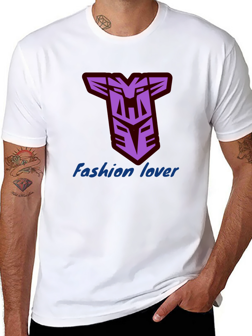 Mens Black T-Shirt with Decepticon Logo