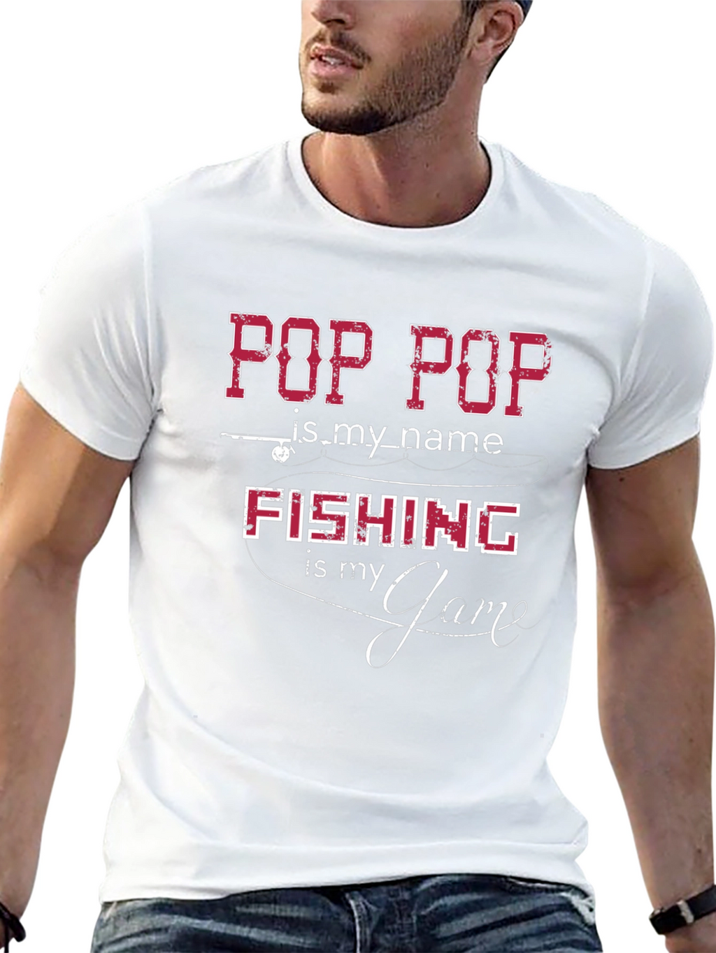 Pop Pop Fishing T-Shirt - Fishermans Gift