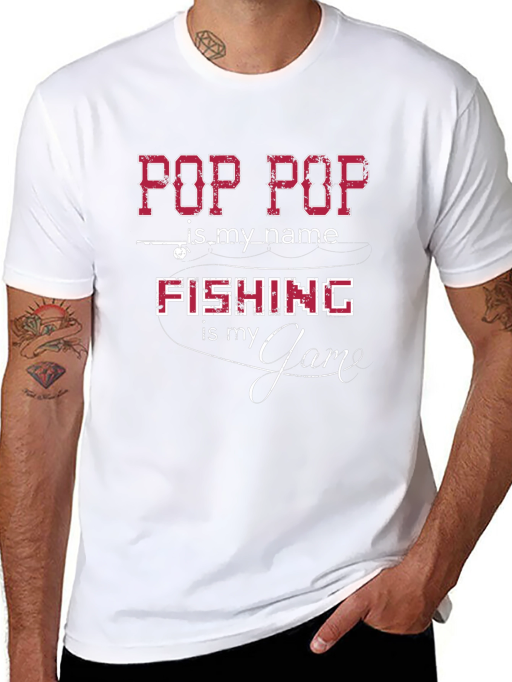 Pop Pop Fishing T-Shirt - Fishermans Gift