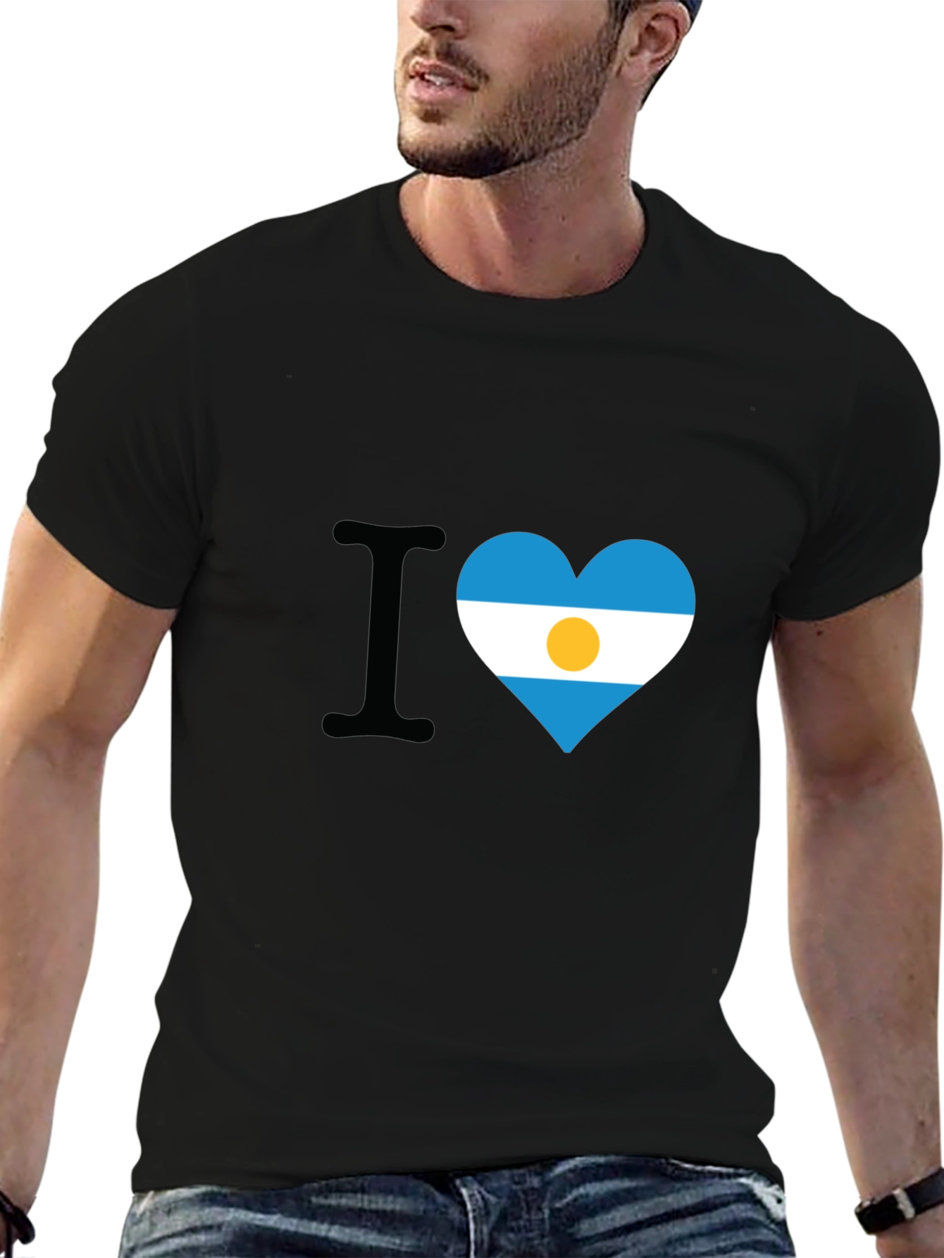 Argentina Flag Heart T-Shirt