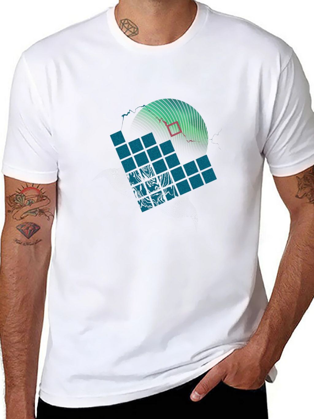 Abstract Graphic Tee - Modern Design T-Shirt