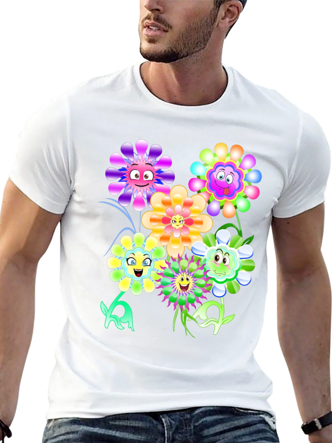 Funny Flower Graphic Print Tee