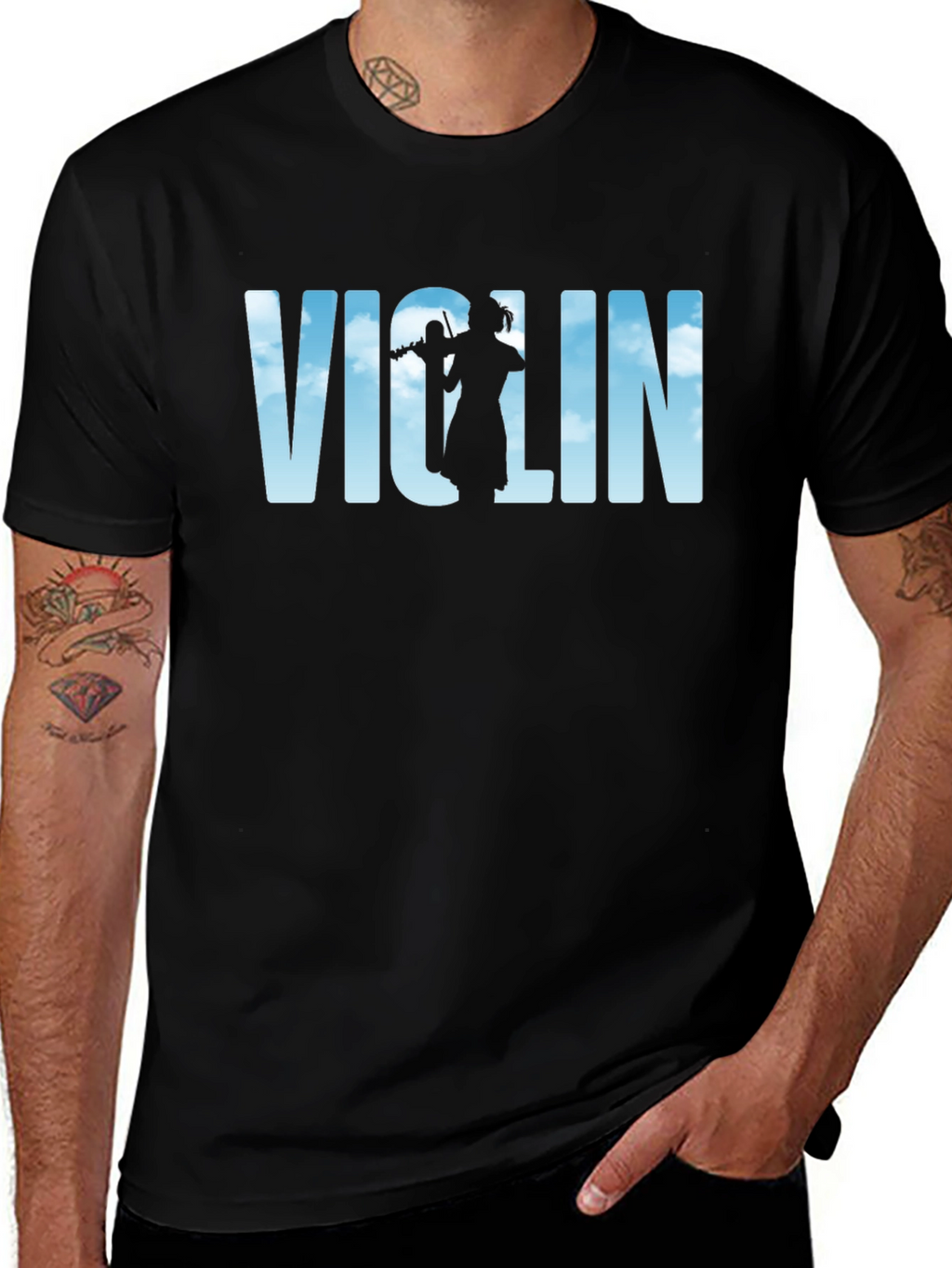 Violin Music T-Shirt - Sky Design
