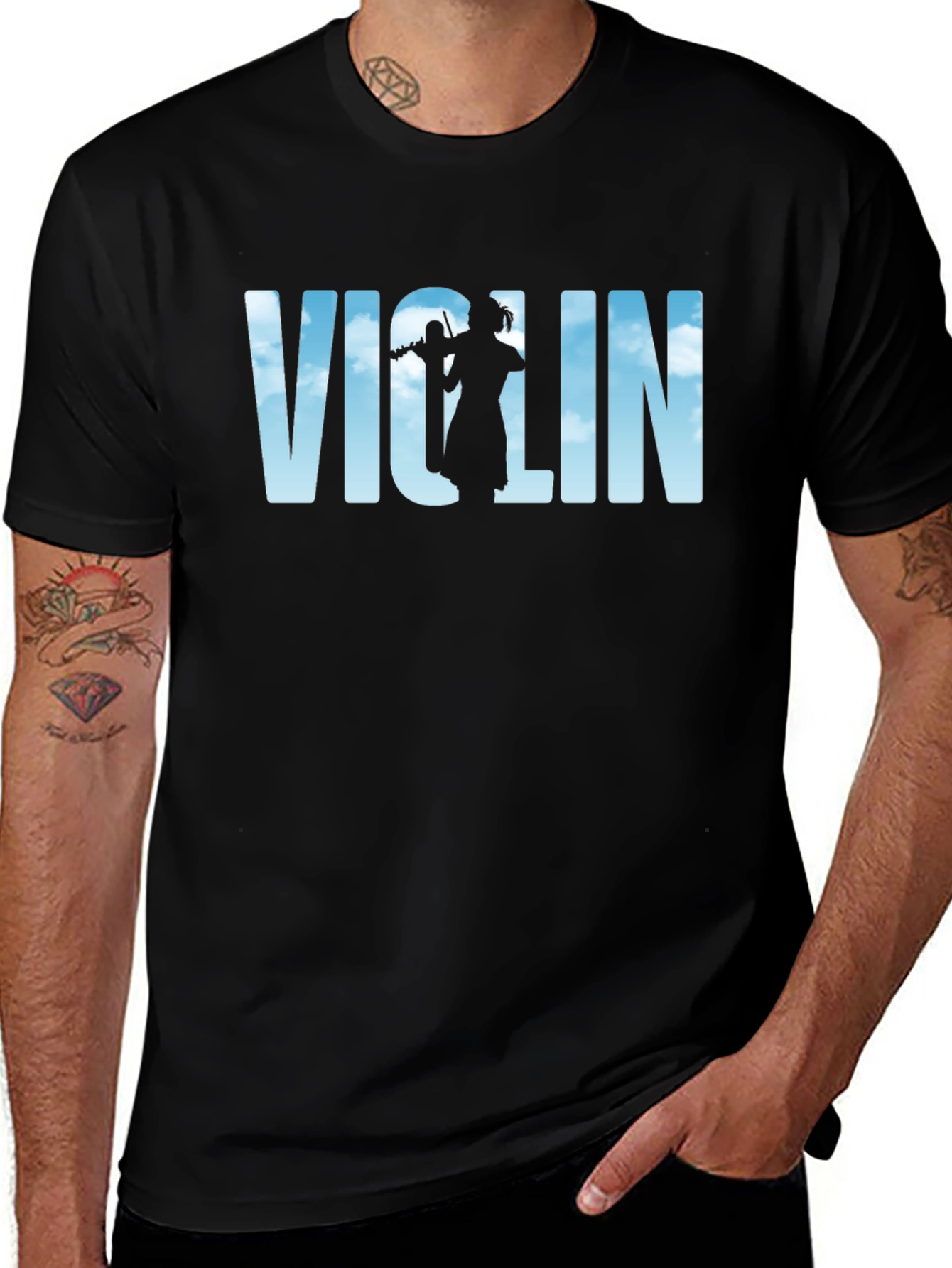 Violin Music T-Shirt - Sky Design