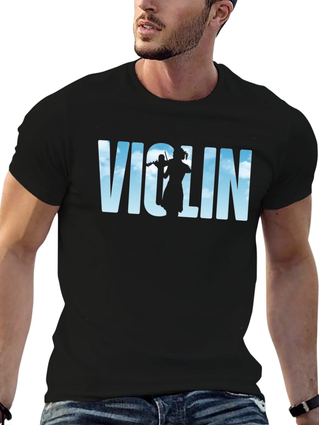Violin Music T-Shirt - Sky Design