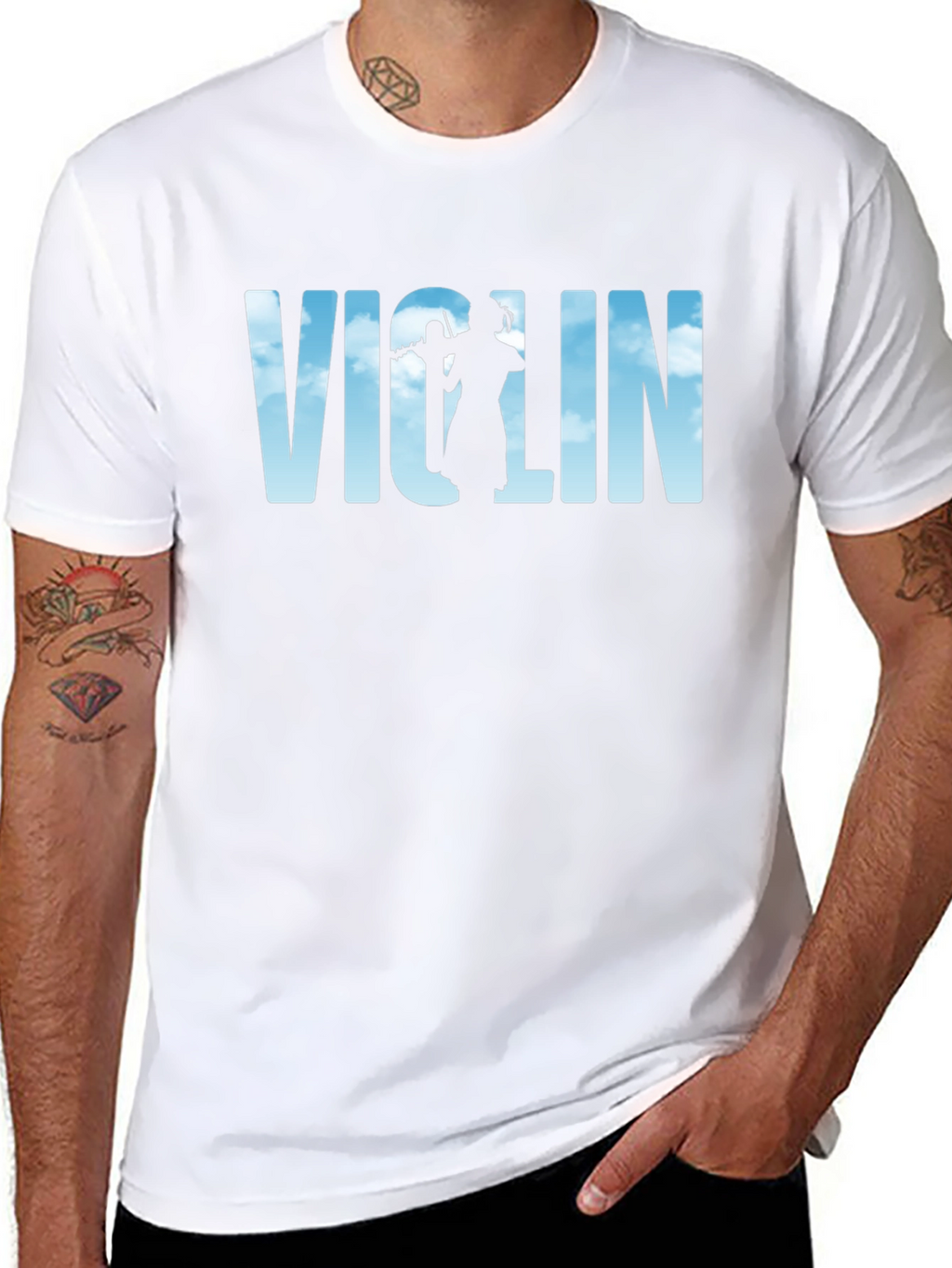 Violin Music T-Shirt - Sky Design