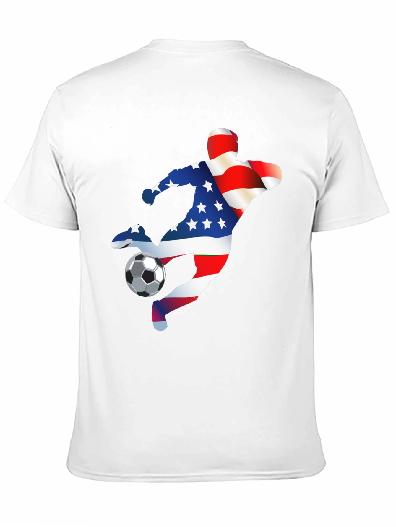 USA Soccer T-Shirt - Patriotic American Flag Design