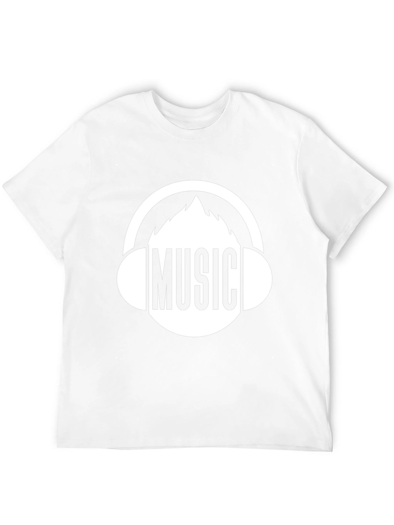 Music Lover Graphic Tee - Black Cotton Blend T-Shirt