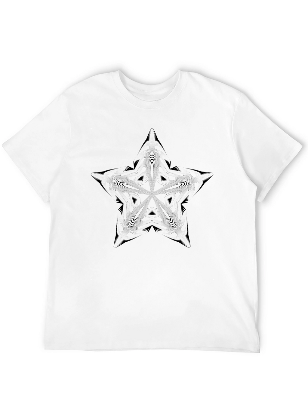 Black Star Graphic Tee - Modern Geometric Design
