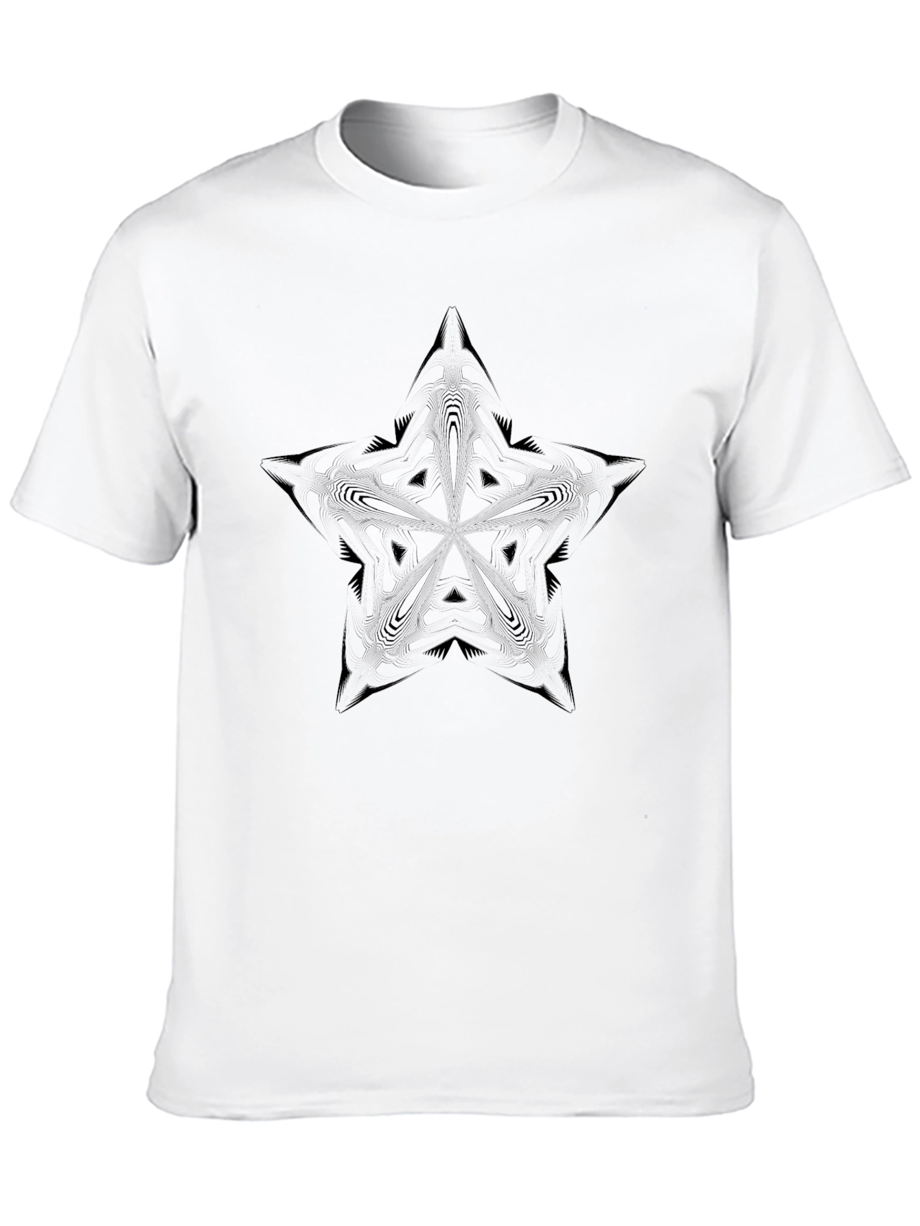 Black Star Graphic Tee - Modern Geometric Design