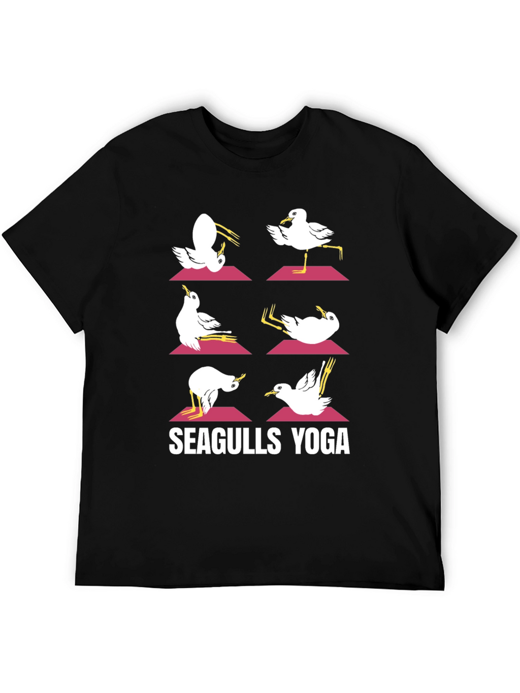 Seagulls Yoga Graphic T-Shirt