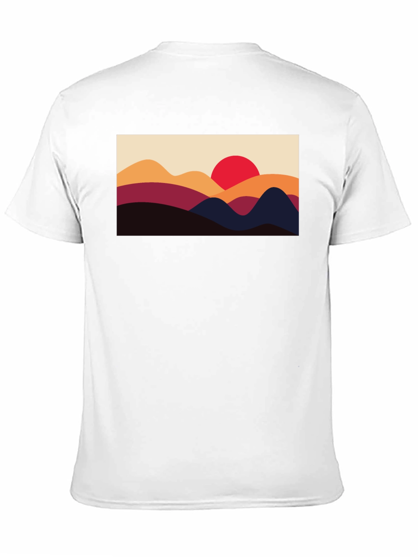 Sunset Mountain Graphic Tee - Black Cotton Blend