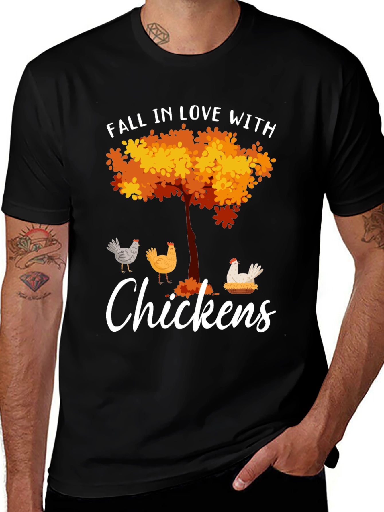 Fall in Love with Chickens T-Shirt