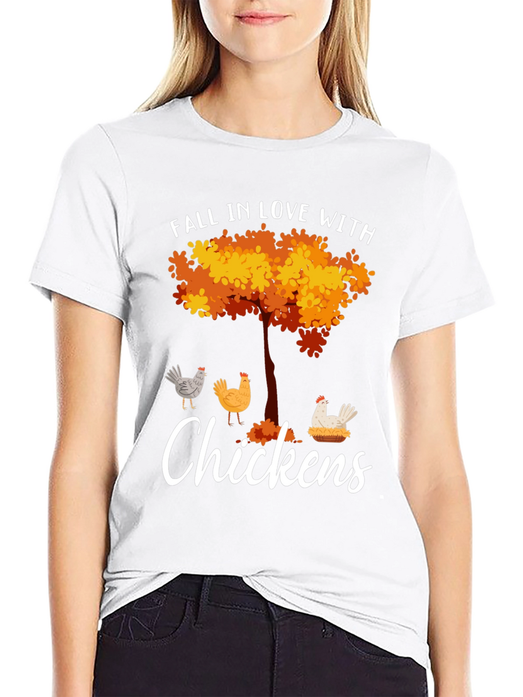 Fall in Love with Chickens T-Shirt