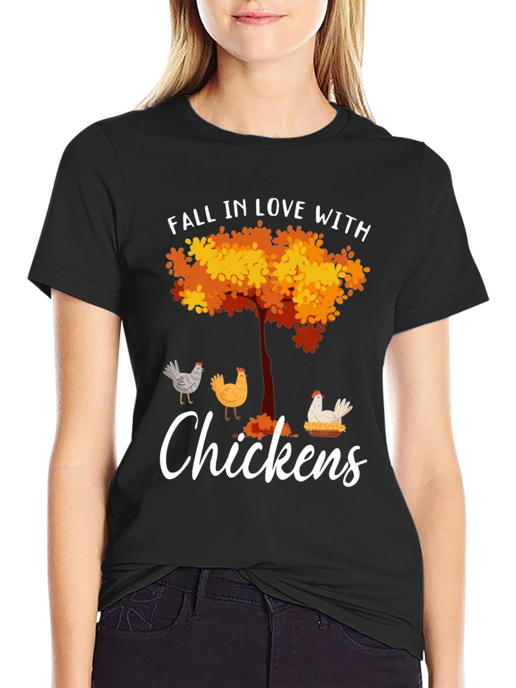 Fall in Love with Chickens T-Shirt