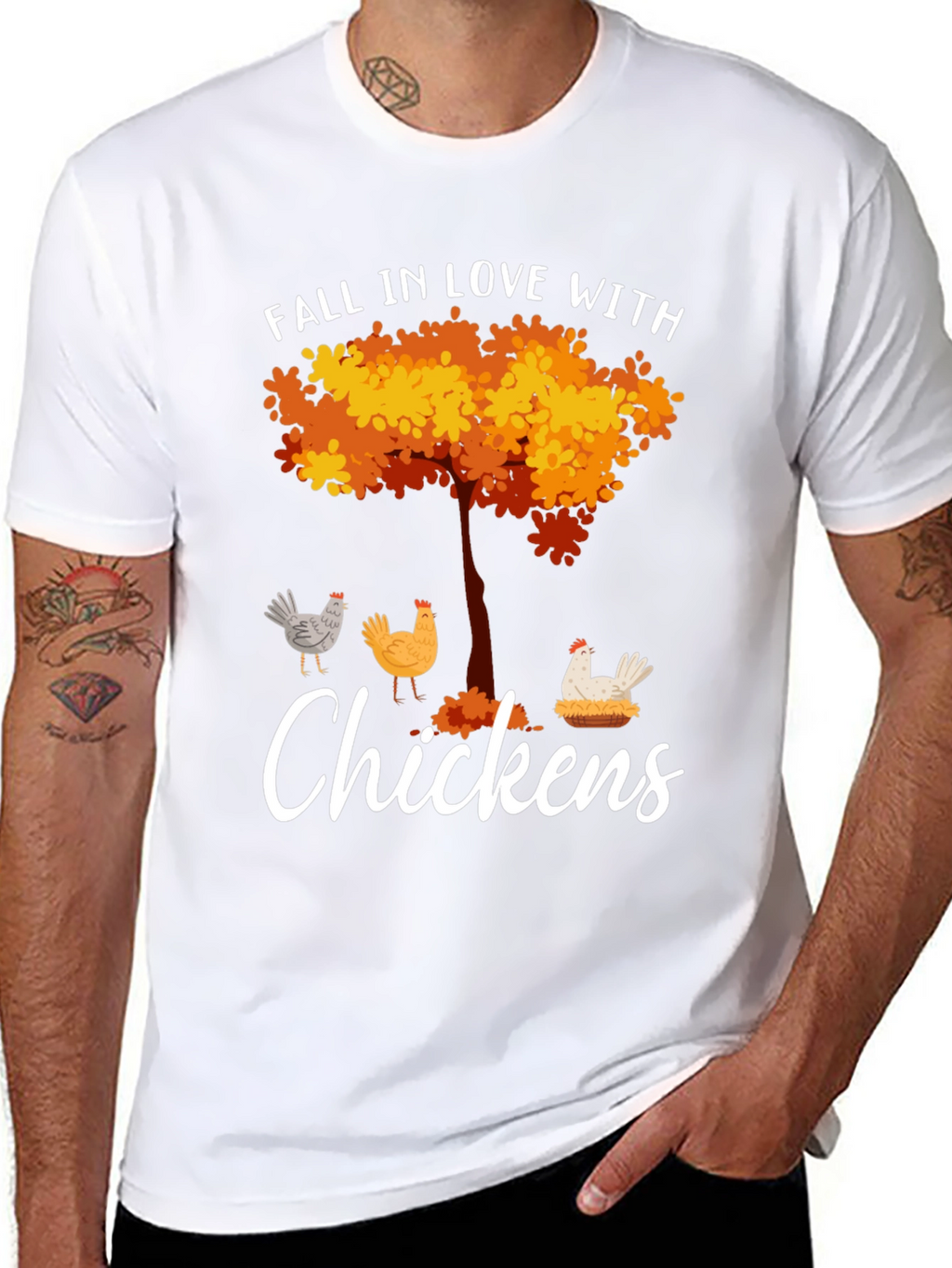 Fall in Love with Chickens T-Shirt