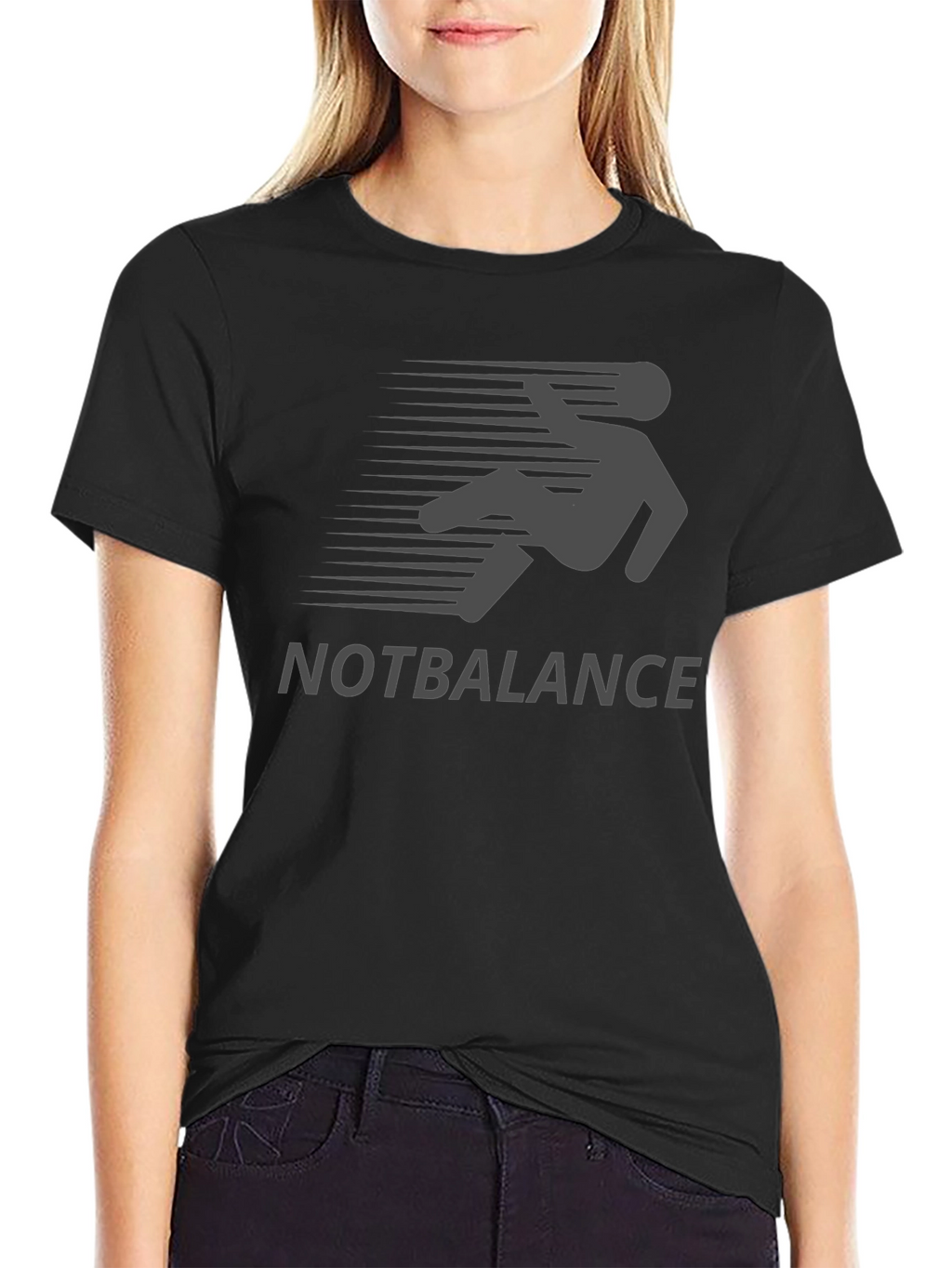 NOTBALANCE Graphic Tee - Funny Falling Man Design