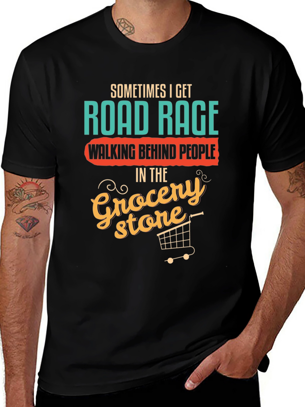 Funny Road Rage Grocery Store T-Shirt