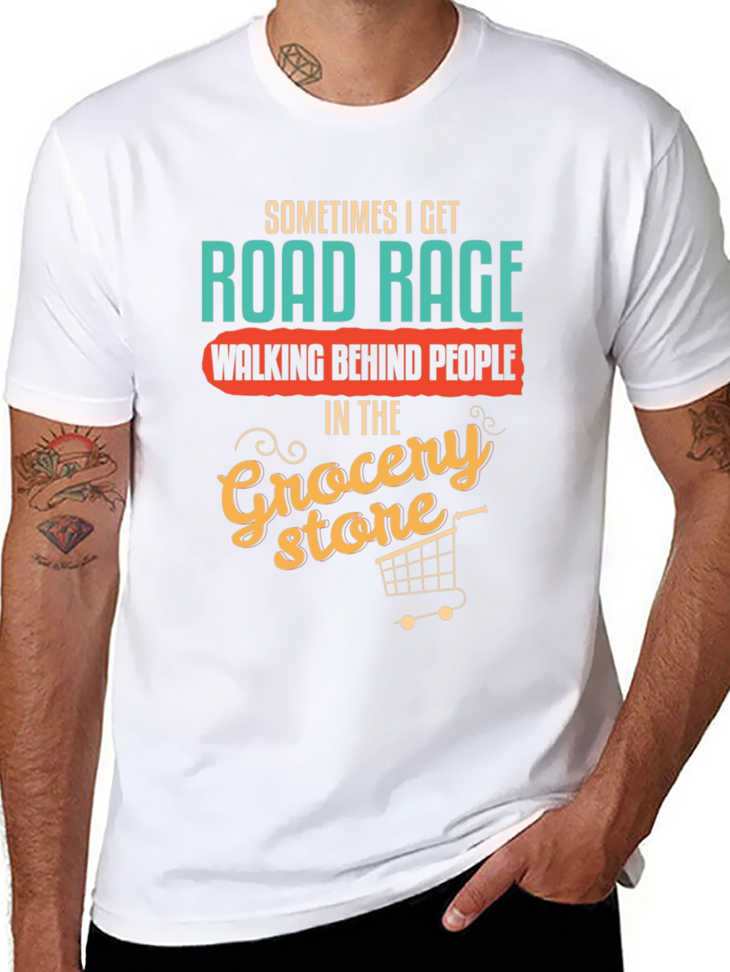 Funny Road Rage Grocery Store T-Shirt