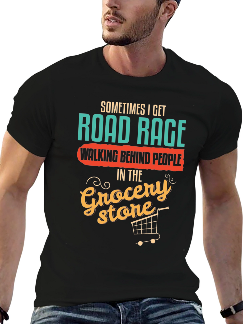 Funny Road Rage Grocery Store T-Shirt