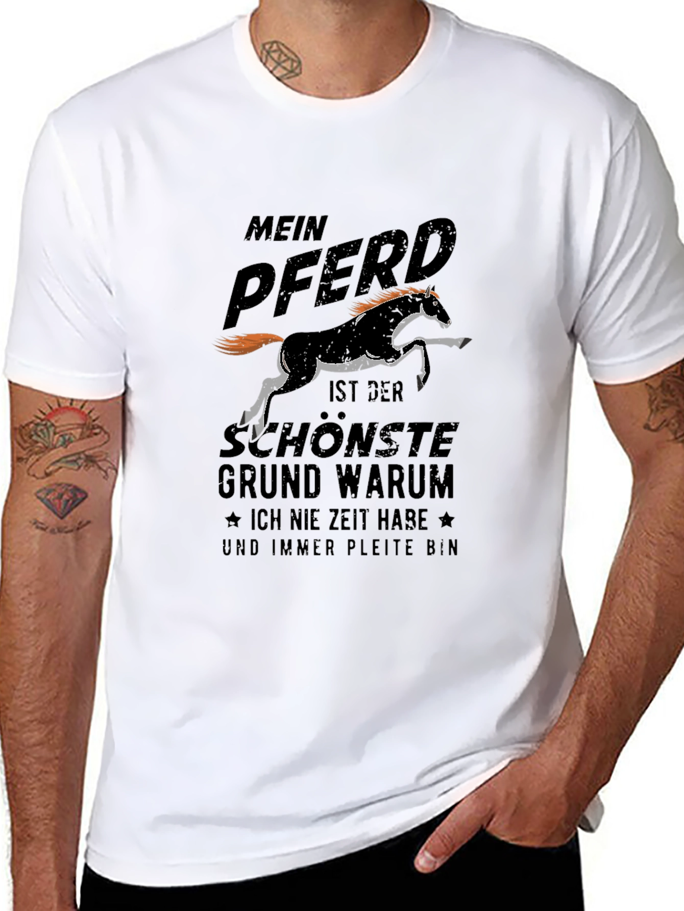Mein Pferd T-Shirt: Horse Lover German Text Tee