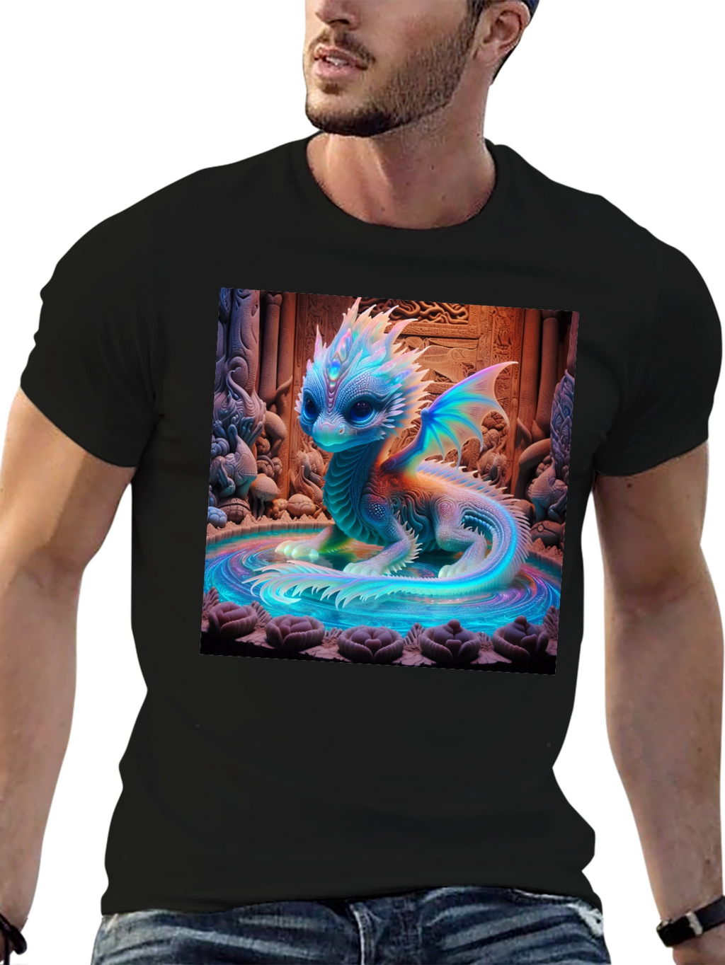 Mystical Dragon Graphic Tee - Unique Design