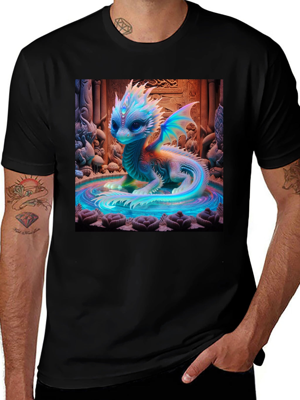 Mystical Dragon Graphic Tee - Unique Design
