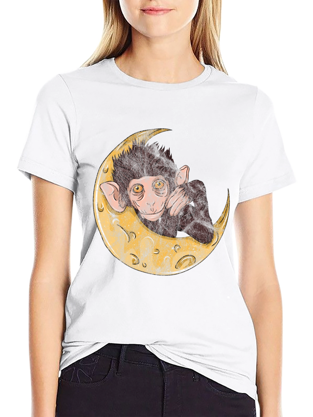 Monkey on the Moon Graphic T-Shirt