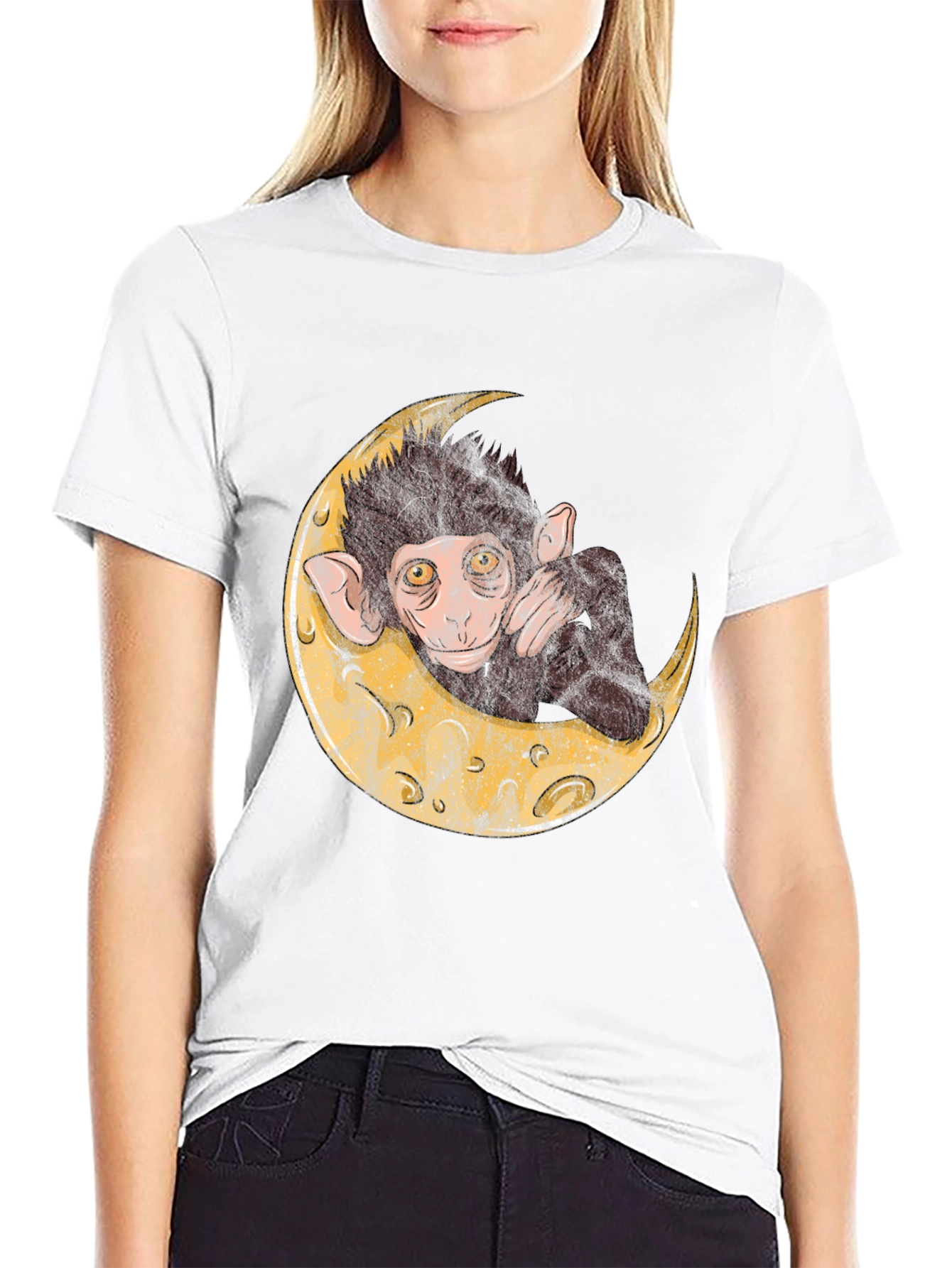 Monkey on the Moon Graphic T-Shirt