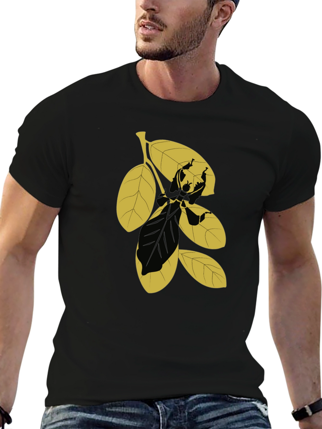 Leaf Graphic Tee - Unique Design Casual Wear