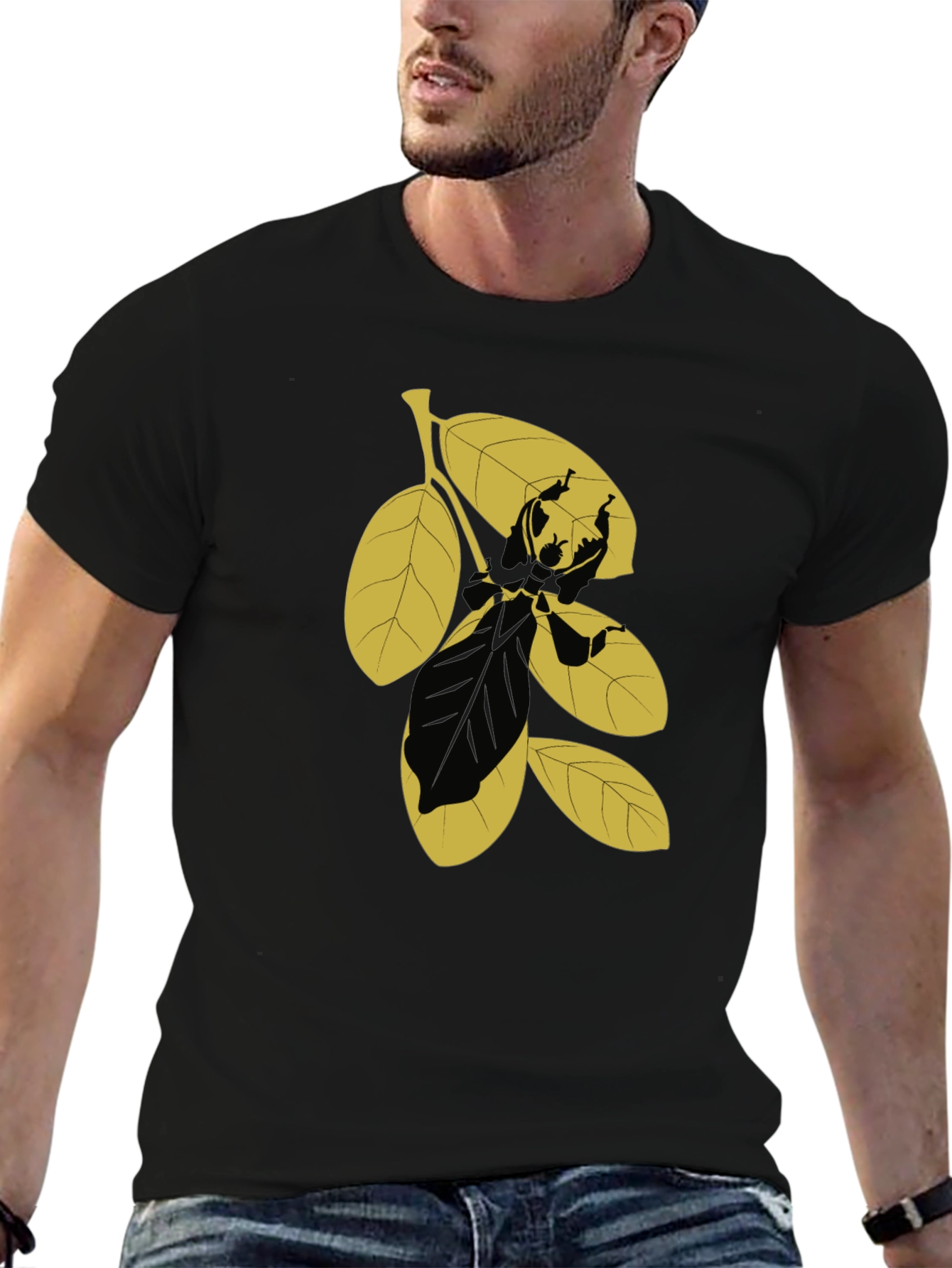 Leaf Graphic Tee - Unique Design Casual Wear