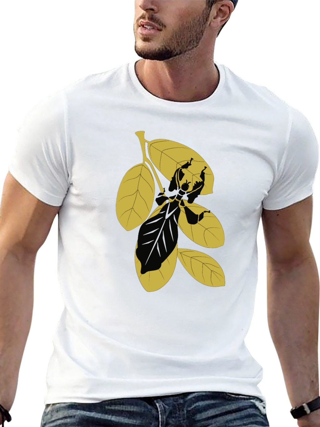 Leaf Graphic Tee - Unique Design Casual Wear