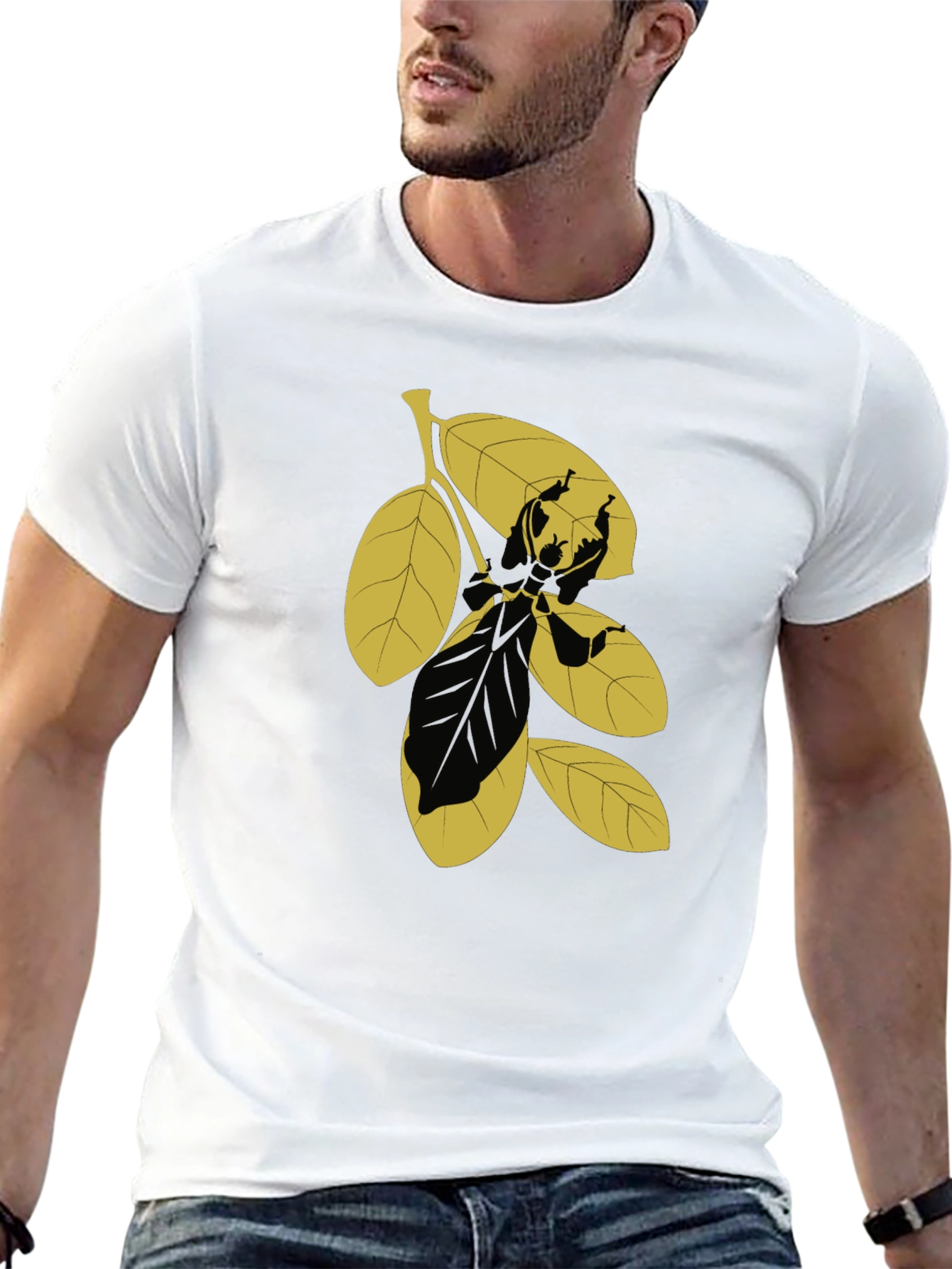 Leaf Graphic Tee - Unique Design Casual Wear