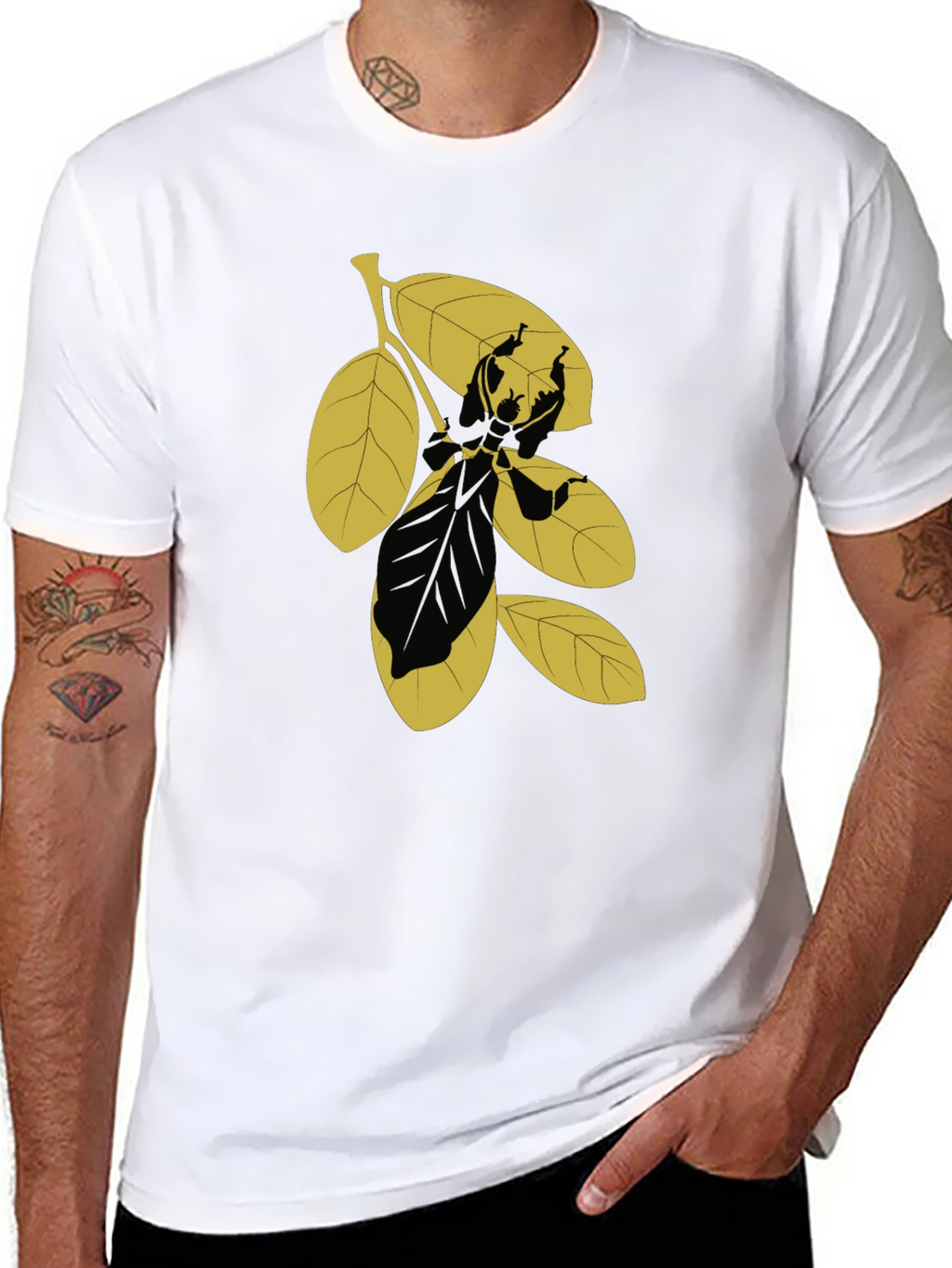 Leaf Graphic Tee - Unique Design Casual Wear