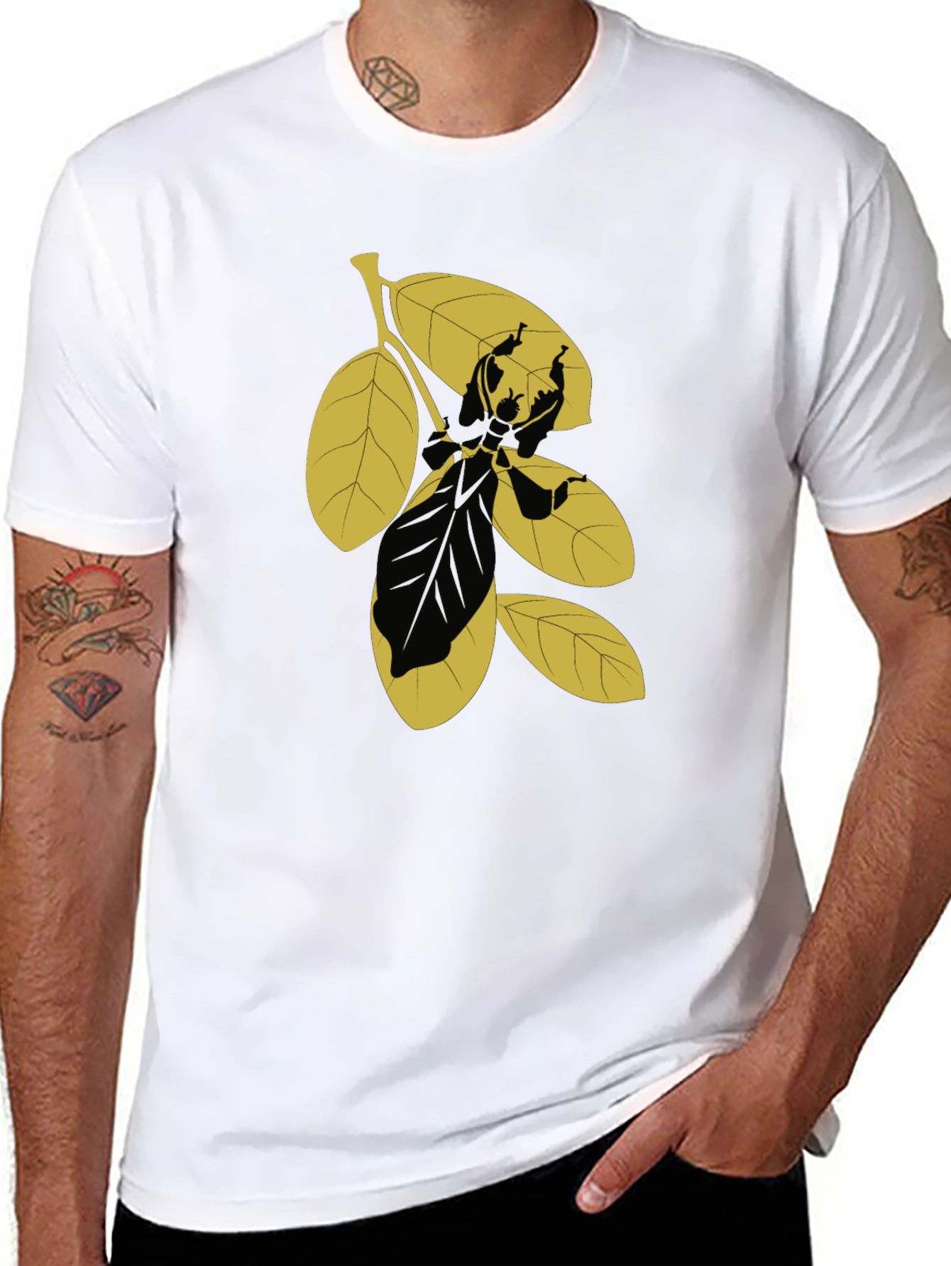 Leaf Graphic Tee - Unique Design Casual Wear
